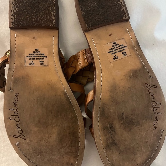 Sam Edelman Natural Braided Summer Sandels - Picture 5 of 6